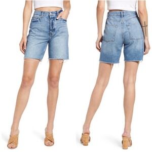 LOVERS + FRIENDS DEVON HIGH RISE‎ 90S CUT OFF DENIM JEAN SHORTS ISLANDIA SIZE 25
